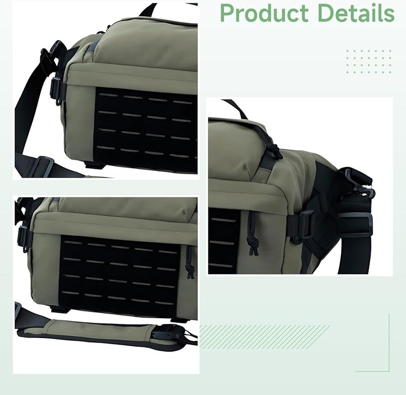 Green Oxford Cloth 8L Sling Backpack Crossbody Travel Pack Special Edition - Image 4